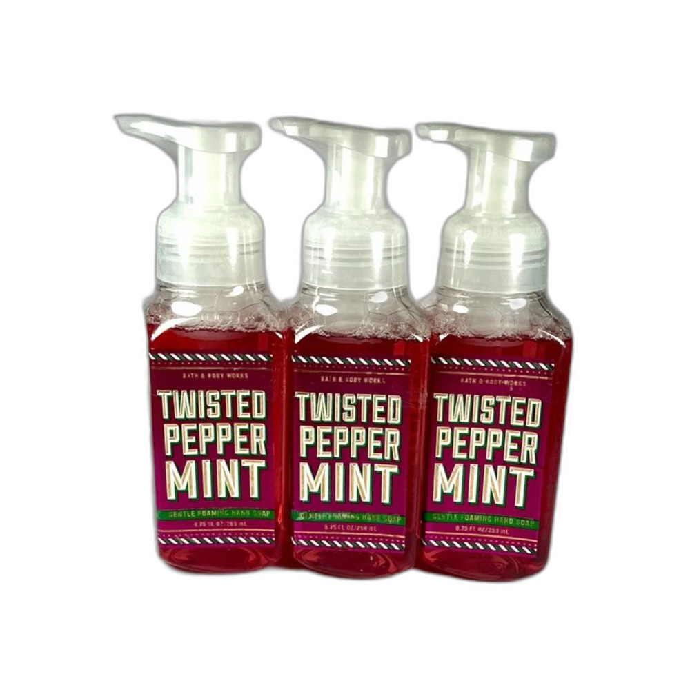 Bath & Body Works Twisted PepperMint Foaming Hand Soap Bundle